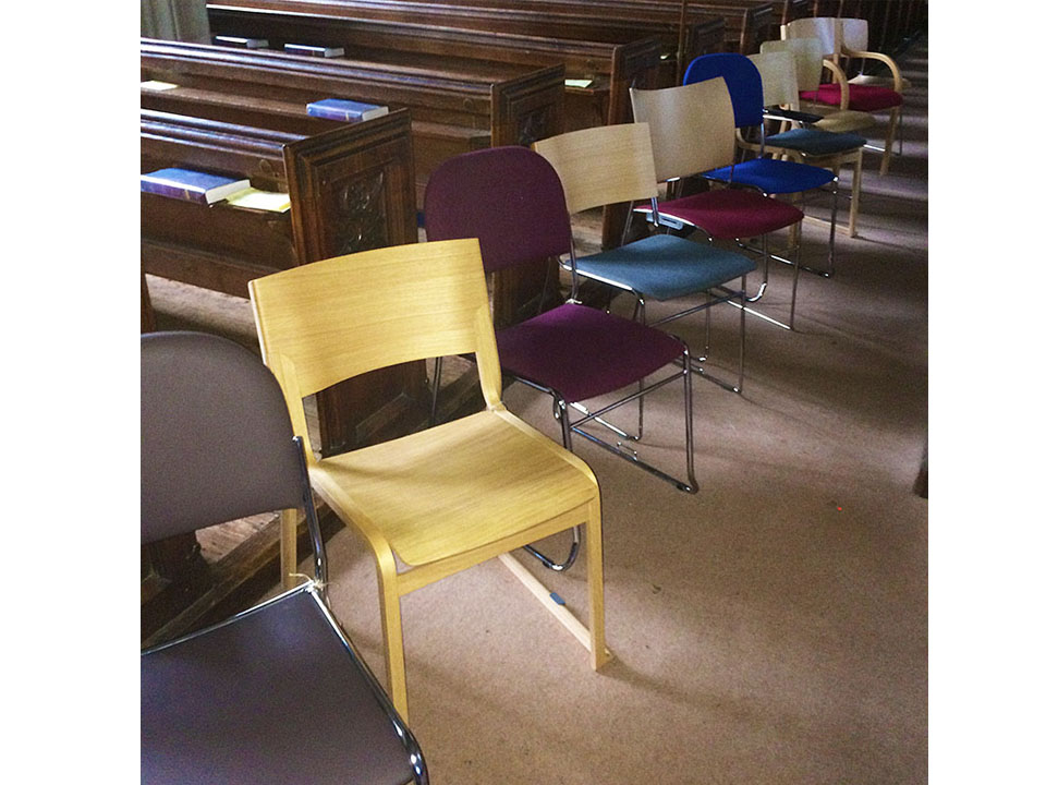Chairs in church Small